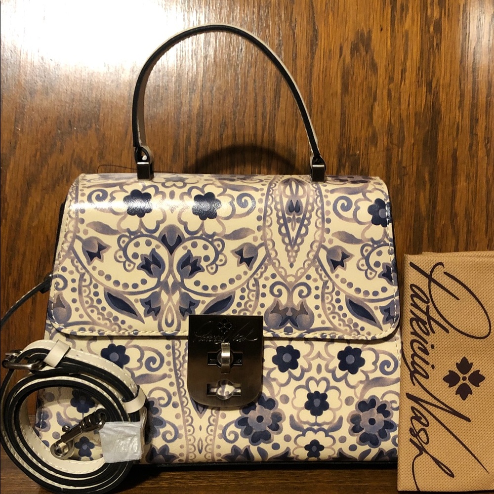 NWT-Patricia Nash-Italian Folklore-Chauny Top Handle Satchel/Crossbody-$229